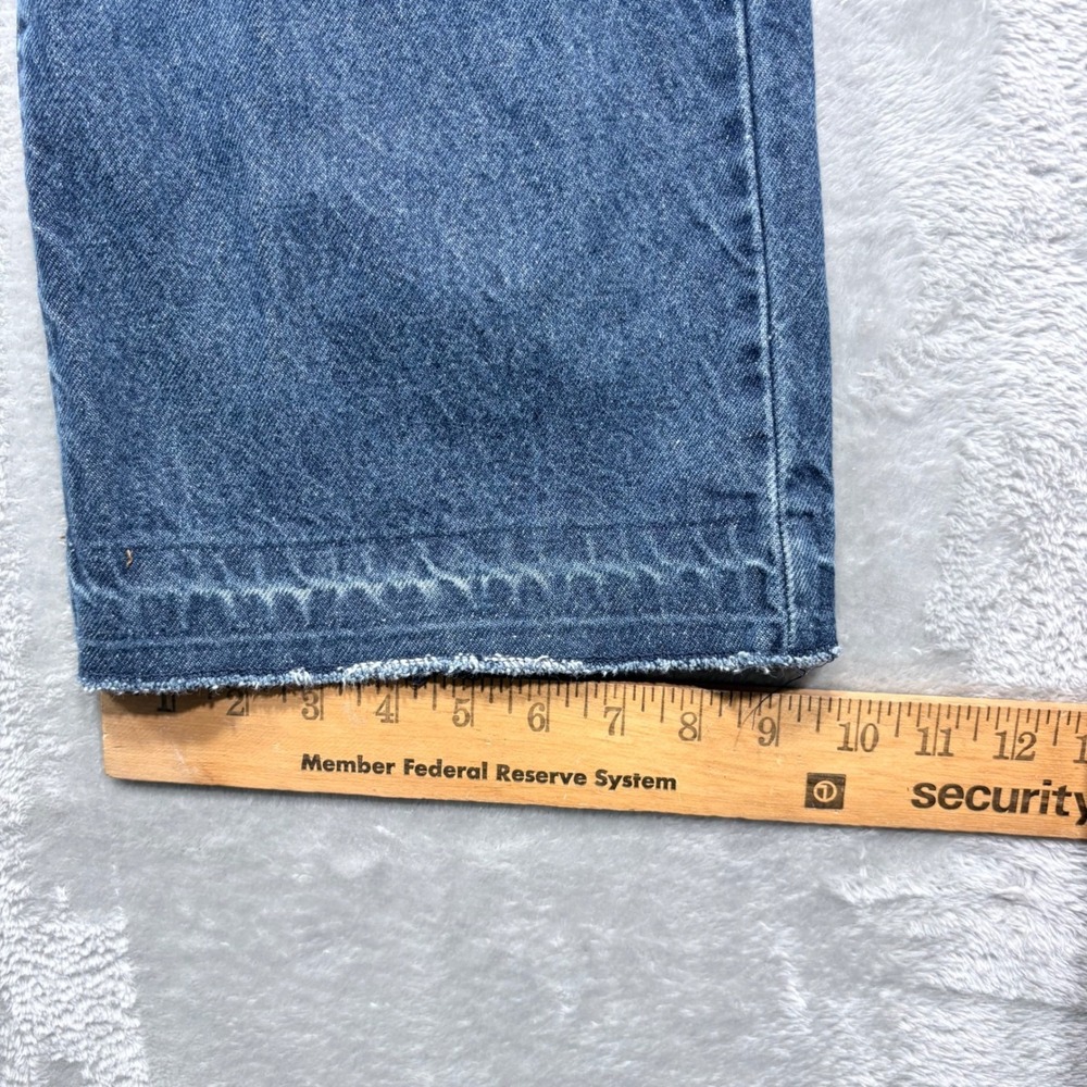 Levi's 517 Bootcut Jeans Mens 40x30 Blue Medium Wash Raw Hem Denim Fits 38x30 - Picture 11 of 11